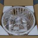 tewei Wood Beaded Boho Chandelier Light Fixture, Semi Flush Mount Ceiling Light 3-Light Rustic Nursery Close to Ceiling Lights for Bedroom Kitchen, Living Room, Oak White, E26 Base