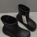 Crocs Unisex Crush Platform Waterproof Rain Boots (7 Women/5 Men, Black)