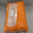 Amdrebio Orange Round Circle Rug 4Ft for Bedroom Living Room, Fluffy Fuzzy Area Rugs for Kids Room Decor Aesthetic, Cute Furry Plush Shag Carpet for Toddler Teen Girls Boys Baby Nursery Dorm Playroom