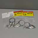 Shashta Tackle #4 Willow Leaf Hamred Nickel Fishing Flasher Lures, Silver, 3 Packs