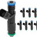 FJ817 5.4L Fuel Injector Set 8Pcs 2 Holes, Compatible with 2005-2007 Ford F150 F250 F350 Super Duty Lobo Expedition Lincoln Navigator Mark L, Replace# 5C3Z-DC 8S4Z9F593A