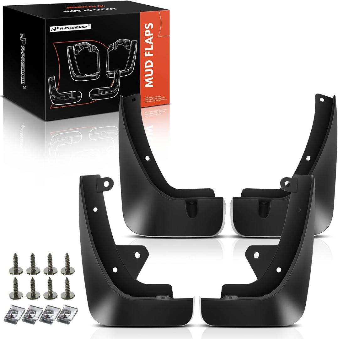 A-Premium Set of 4PCS Mud Flaps Splash Guards Mudguards Mudflaps with Hardware Kits Compatible with Mazda CX-3, 2016-2021, Sport Utility, Black Color, Front and Rear (Driver & Passenger Sides)