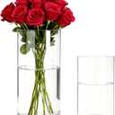 2 Pack Acrylic Cylinder Vases, Non-breakable Vase for Centerpieces, 8,14 inch Tall Clear Flower Vase Bulk Floating Candle Holder for Wedding Table Home Decor