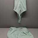 Women's Classic V-neck Dance Camisole Leotard with Adjustable Straps for Ballet Gymnastics, with scirt, pistachio color