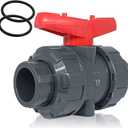 PVC Union Ball Valve, 2" Inch (DN50) True Union Full Flow Ball Valve with ASTM EPDM O-ring, Slip Socket, Full Port for Water System