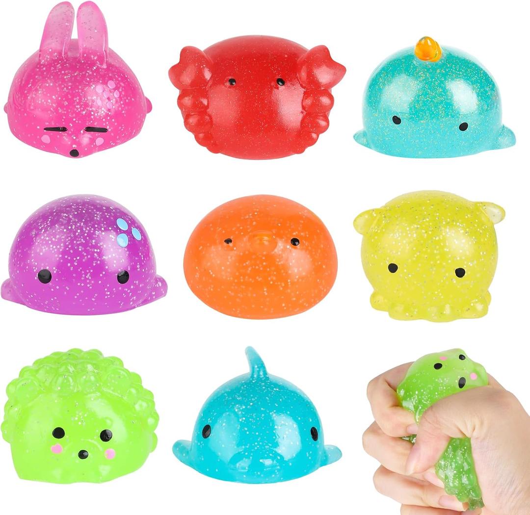 8 Pcs Taba Squishy Toy Set, Squishy Pack Soft Rising Stress Relief Sensory Toys for Kids and Adults Anxiety Relief, Gifts for Kids, Party Favors