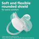 Philips AVENT Ultra Soft Pacifier 0-6 Months, Dreams and Happy Designs, 4 Pack, White/Green, SCF222/43