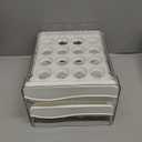 Egg Storage Container for Refrigerator,32 Egg Holder for Fridge,Large Capacity Egg Organizer for Refrigerator,Stackable Egg Tray,Clear Egg Container,Egg Drawer With Time Scale