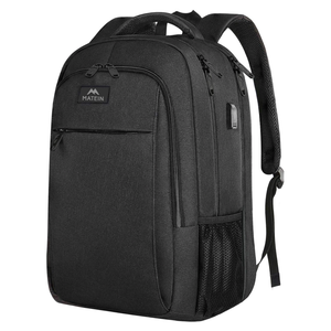 MATEIN Extra Large Backpack, 18 Inch Travel Laptop Backpack with USB Charging Port, Anti Theft TSA Friendly Business Work College Computer Backpack for Men Women, Black