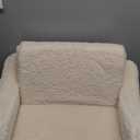 Kids Chairs for Toddler, 2-in-1 Toddler Soft Sherpa Couch Fold Out, Convertible Sofa to Lounger for Girls and Boys, Cream (Medium)
