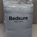 Bedsure Full Comforter Set Light Blue - Bed in a Bag Full Size Bedding Set 7 Pieces, GentleSoft Pintuck Bed Set Gift for Family, Pinch Pleat All Season Comforter with Sheets, Pillowcases & Shams