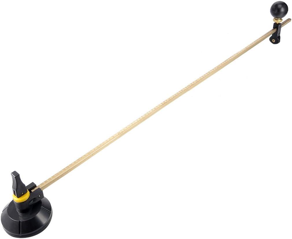 uxcell Glass Circular Cutter, 120cm (47") Max.Round Diameter Ajustable Compasses Type Circle Cutting Tool with Suction Cup