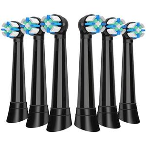 IO Replacement Heads Compatible with Oral b iO 2/3/4/5/6/7/8/9/10/Deep Clean Electric Toothbrush, Brush Heads Compatible with Oral b iO for Teeth Clean (4 Black)