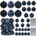 Christmas Ball Ornaments for Christmas Decorations - 41 Pieces Xmas Tree Blue Shatterproof Ball Ornaments with Hanging Loop for Holiday and Party Decoration