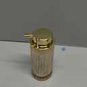 Glass Foam Soap Dispenser, Refillable Faming Dispenser with Gold Pump, Foam Hand Soap Dispenser for Bathroom Kitchen, Home Decor Foam Type/Gold