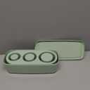 Ice Cube Tray for Tumblers and Stanley Cup, with 3 hollow cylinder of Ice Cube for Drinks (Green), Large