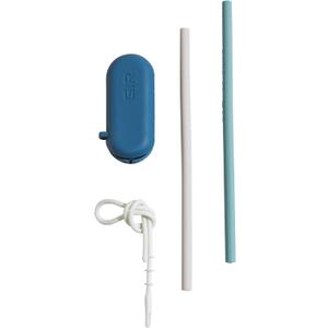 GIR: Get It Right Reusable Silicone Straws - 2-Pack Boulder - Travel Straws & Cleaning Wand - Flexible For Hot & Cold Drinks