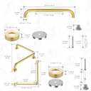 Angled Grab Bar 16x16 Inch, L-Shaped Grab Bar for Bathtub and Shower