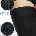 Ailaka Medical Compression Stockings for Women Men, Thigh High Footless 20-30mmHg Graduated Compression Socks with Silicone Band for Varicose Veins, Edema, Post-Surgery