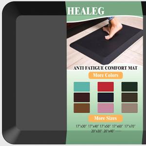 1" Extra Thick Anti Fatigue Floor Mat,Kitchen Mat, Standing Desk Mat  Comfort at Home, Office, Garage - Advanced PU Foam - NOT PVC (Black, 20x40x1-Inch)