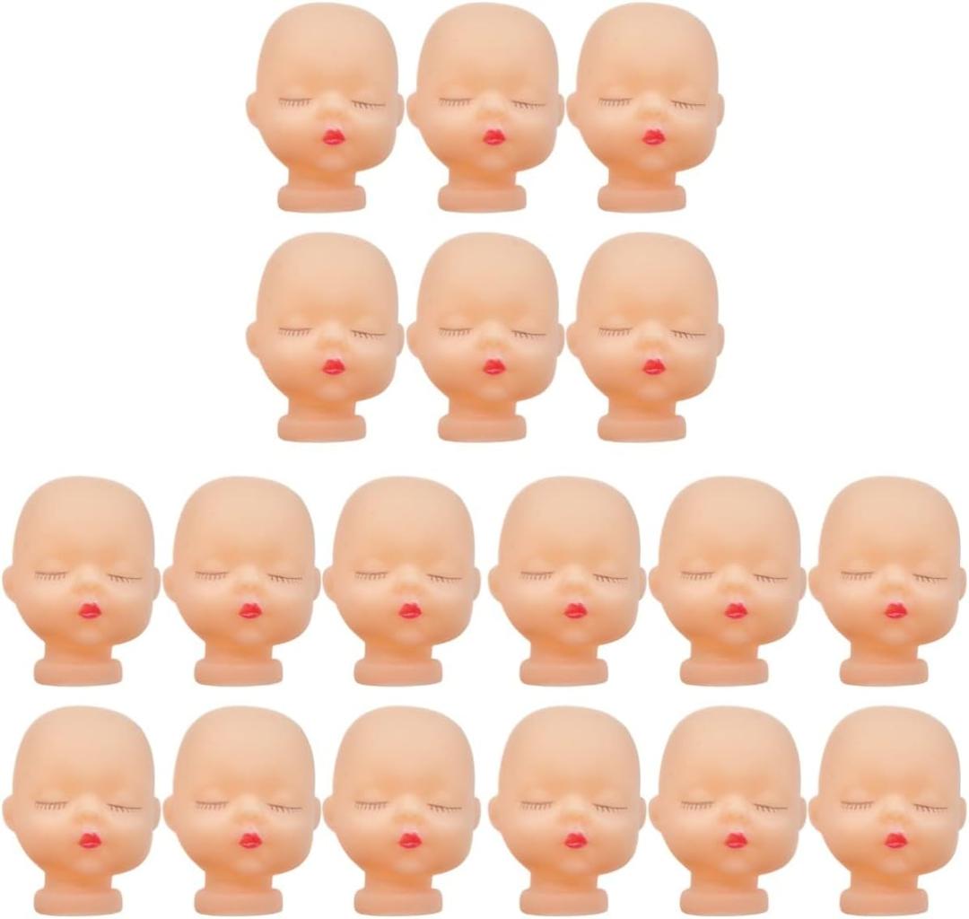 COHEALI 30pcs Head Baby Painting for Body Handmade Simulation Dolls Hand Sculpt Style Chic Crafts Decor Mini Accessory Bag Part Vivid Keychain Artist Accessories Mannequin