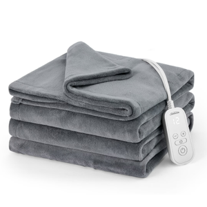 Sunbeam Microplush Heated Blanket 62x84 Inches, Twin, Gray