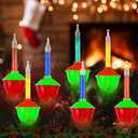 Christmas Multicolor Bubble Lights Set, 11Ft Outdoor Christmas String Lights with 8 Multicolor Bubble Lights (1 Spare), Vintage Christmas Decorations for Holiday Patio House Lighting Decor, E12 Base