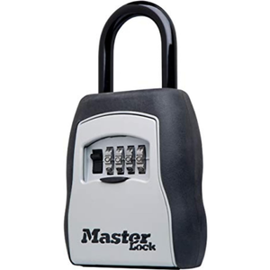 Master Lock Key Lock Box, Outdoor Lock Box for House Keys, Key Safe with Combination Lock, 5 Key Capacity, 5400EC, Black