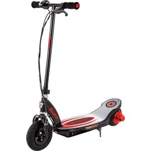 Razor Power Core E100 Electric Scooter for Kids Ages 8+ - 100w Hub Motor, 8" Pneumatic Tire, Up to 11 mph and 60 min Ride Time, for Riders up to 120 lbs (Red)