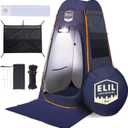 Camping Shower Tent With LED Sensor Light 6.23 ft - Large Easy Pop Up Privacy Tent for Beach Changing - Outdoor Portable Enclosure for Camping
