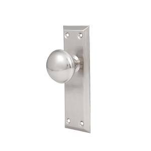 newliplace 2 Pack Vintage Single-Sided Dummy Door Knobs Interior, Antique Brass Long Plate Dummy Door Knobs
