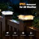 4x4 Solar Post Cap Lights 12 Pack, 4 Modes Outdoor Post Lights Solar Powered Dusk to Dawn Outdoor Post Light Solar Light for 4x4 3.5x3.5 Fence Post Mailbox Post