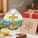 Religious Christmas Ornaments: Christian Cross Ornament, Christmas Tree Decorations, Christian Holiday Decor, Stocking Stuffers, Xmas Gift, Religious Gifts, Christian Gifts for Her & Him