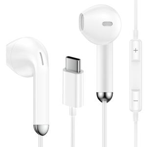 iPhone 17 16 Headphones Wired, USB C Earbuds for iPhone 17e/17 Pro Max Air/16e/16 Pro Max/16 Plus/15Pro/Plus, Type C Wired Earphones Ear Buds for Samsung Galaxy S26 Ultra S25 S24 S23 S22 A17 A56 A16 (White)