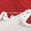 Electric Heated Blanket 72"x84" Full Size for Safe All Night Rest, Dual-Sided Microplush Sherpa for Bedroom Couch Use, 4 Heat Settings & 10 Hours Auto Off Energy Saving, Machine Washable Bright Red