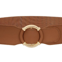 Women Wide Waist Belt Stretchy Elastic Vintage Belts for Dress Ladies Belt with Circle Buckle