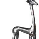 Creative Co-Op Tall Cast Aluminum Reindeer, gunmetal finish, 28.5" H