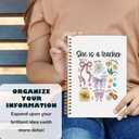 Teacher Christian Gifts Notebook, Teacher Gifts Supplies for Teachers, Teacher Appreciation Gifts, Coquette Floral Bow Spiral Notebook Journal for Note Taking, 5.5x8.3 Inch