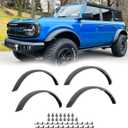 Sasquatch Package Fender Flare Kit for 2021-2026 Ford Bronco 2/4 Door Exclude Sport & Raptor, 5.3" Wide Wheel Eyebrow Protector, Replace OE M-9164-BFK M2DZ-16268-AA, Front & Rear, Black, 4pcs