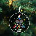 2 x HEXMOZ Badminton Christmas Ornaments 2025 - Cool Badminton Gifts for Boys, Girls - Sports Christmas Ornaments for Fans, Players, Coaches - Acrylic Holiday Ornaments, Gift Exchange Ideas