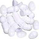 BlueMart 30pcs 2-3/8 inch White Blank Detachable Plastic Eggs DIY Painting Kits Easter Basket Stuffers DIY Easter Eggs B-E-E