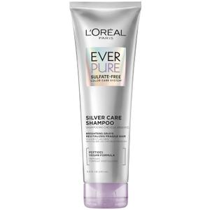 L'Oreal Paris EverPure Brightening and Nourishing Shampoo for Gray Hair, Sulfate-Free Vegan Formula with Peptides, 8.5 Fl Oz, 2 Pcs