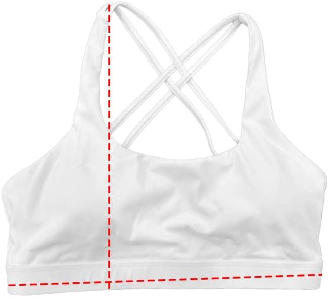 Buauty Square Neck Spaghetti Strap Sports Bra (Medium, F-white)
