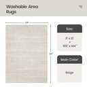 Valenrug Area Rugs 9x12 Living Room - Stain Resistant 9x12 Area Rugs for Living Room, Non Slip Backing Printed Rugs for Bedroom, Folable Machine Washable Rugs (9'x12', Beige)