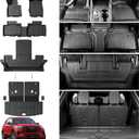 Floor Mats for 2020-2025 2026 Ford Explorer Accessories, Cargo Mat with Backrest Mat All Weather TPE Waterproof for Ford Explorer 6 Passenger Captain Seat ST Accessories 2025 2024 2023
