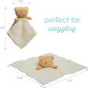 Pearhead Teddy Bear Baby Lovey – Organic Cotton Muslin Security Blanket, Plush Snuggle Toy Helps Self-Soothing, Breathable & Soft, Gender-Neutral Newborn Gift for Boys and Girls, 0+ Months