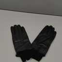 Winter Sheepskin Leather Gloves for Women - Warm Touchscreen Cashmere/wool Blend Lining Driving Windproof Cuffs
, Size M