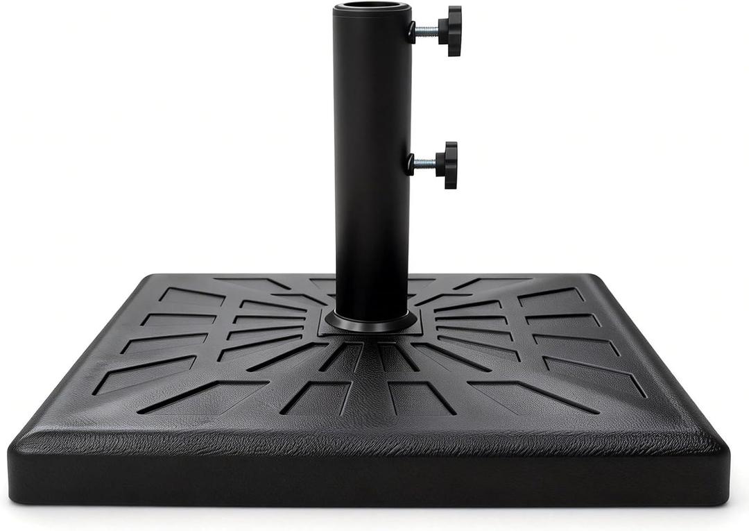 T&Jero 42 lb Square Heavy Duty Patio Market Table Umbrella Base Stand Weight for Outdoor, Black