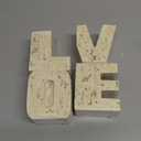 Book Ends Decorative with Love Design,Small Farmhouse Heavy Duty Bookends,Book Holders for Shelves, Book Stoppers for Home Desk Decoration, Unique Love Sculpture Bookend-Great Gift for Valentine's Day (Beige)