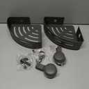 2 Pack Corner Shower Caddy Suction Cup Rust-proof aluminum alloy With 4 hooks No drilling required Removable Waterproof Nathroom Storage Rack for Shampoo, Shower Gel, Razors